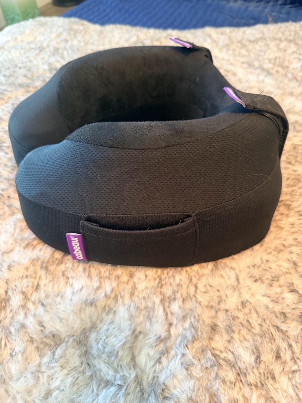 Cabeau Travel Pillow with Case - Dark Gray/Black - Picture 3 of 7